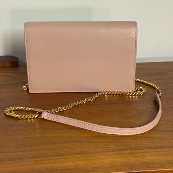 Authentic Yves Saint Laurent Beige Leather Kate Tassel Wallet on Chain Bag - Picture 4 of 10